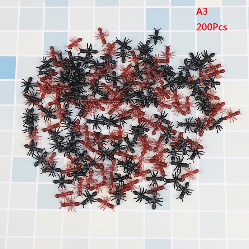 50/100/200Pcs Plastic Realistic Simulation Ants Halloween Stimulating
