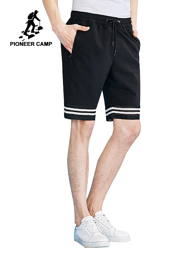 Pioneer camp new quick drying shorts men brand clothing grid striped