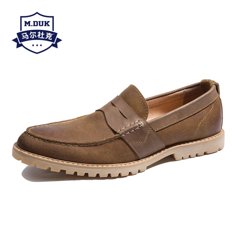 

Spring summer 2018 British reto casual shoes genuine leather lazy men's loafer shoes Driving shoes men soft all-match cowhide