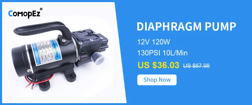 DC 12V 24V 100W 130PSI 10L/мин воды высокой Давление мембранный насос из нержавеющей стали самовсасывающий рефлюксный насос с автоматическим переключателем для Садовый вагон