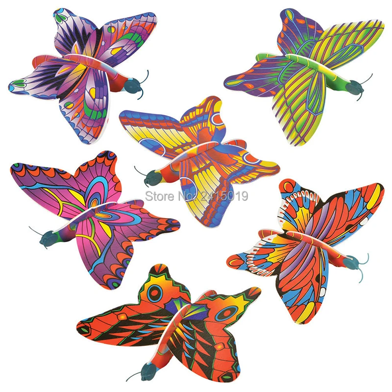 10 x Butterfly Butterflies Foam Gliders Party Bag Fillers Toys 315-224-1