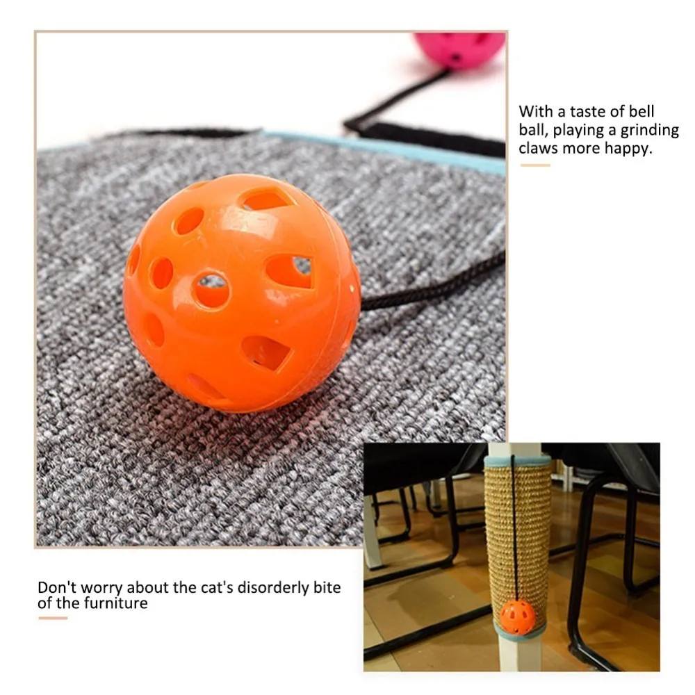 Sisal Sphynx Cat Scratching Post with Trapped Ball