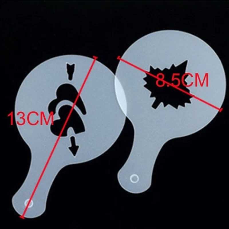 16 шт./компл. Кофе рисунок капучино плесень фантазии кофейный принт модель пены Спрей Формы для выпечки сито для сахарной пудры инструменты