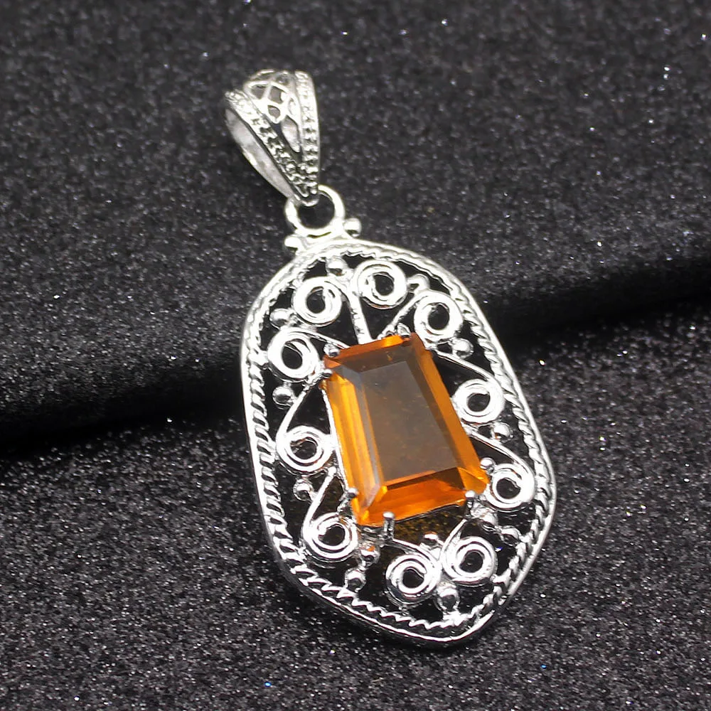 Hermosa красивые ювелирные изделия милый HoneyTopaz серебряного цвета для женщин
