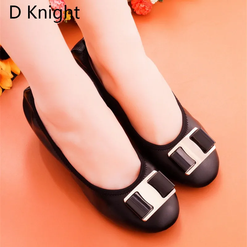 New Spring Summer Slip On Flat Shoes Women Comfortable Gennuine Leather Ballet Shoes Female Casual Flats Woman Loafers Big Size (10)
