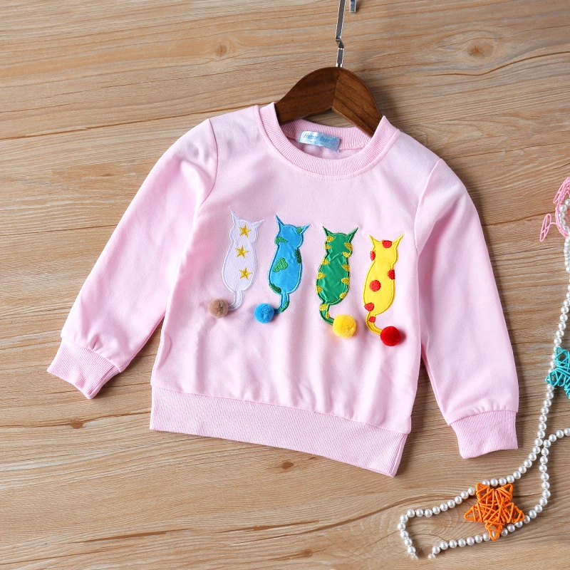 

2019 Brand Children's Clothes For Girls Clothing New Fashion Cartoon Pattern Cotton Long-sleeves Top Clothing Kids Clothes