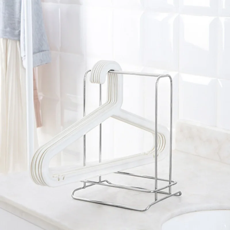 

Stainless Steel Desktop Hanger Finishing Rack for Cloth Hanger Multi-functional Stacker Holder Drying Rack Closet Organizer