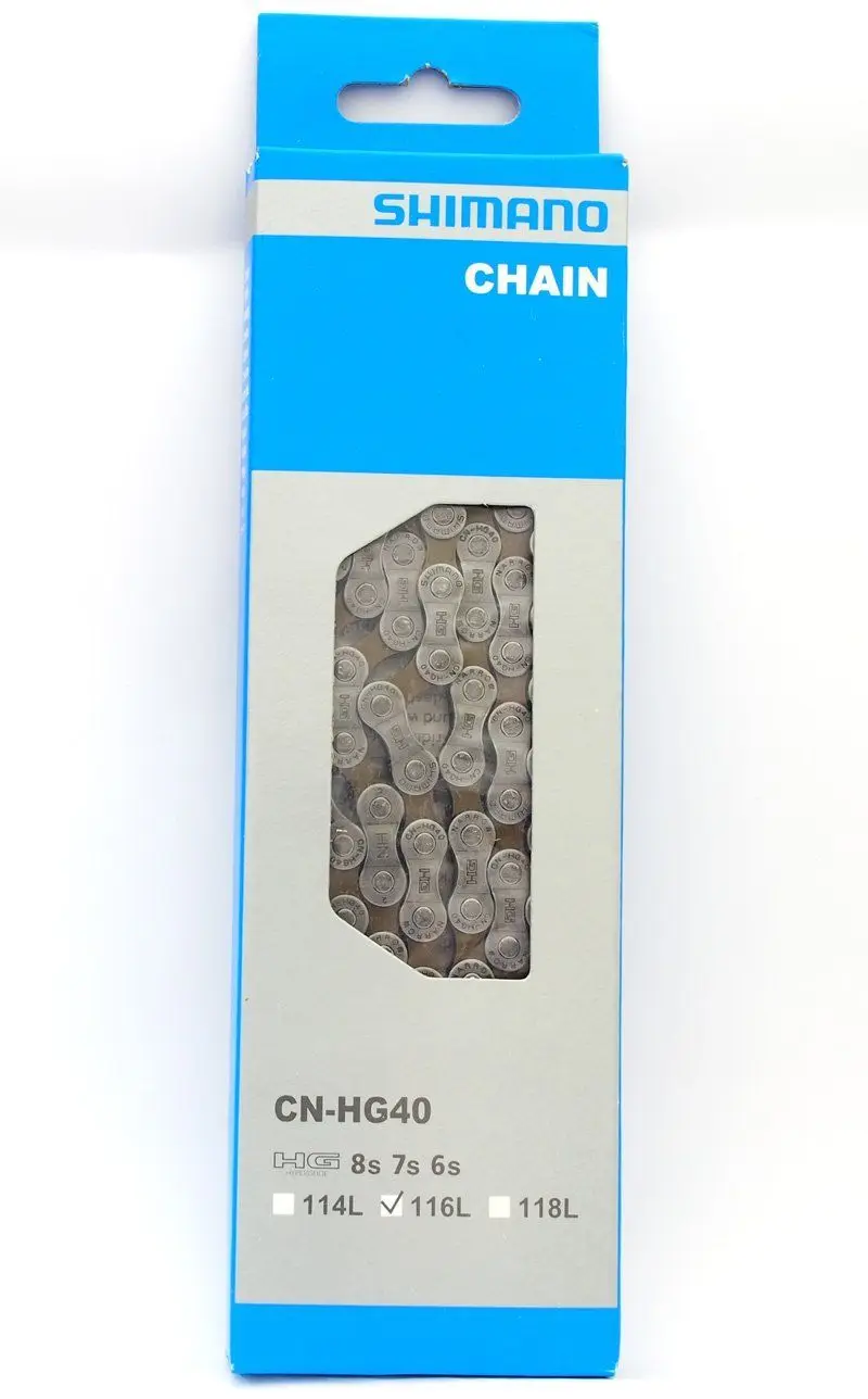 

Original Shimano Bicycle CN-HG40 6/7/8 Speed HG Chain With Connecting Pin 116 Links Bike Parts