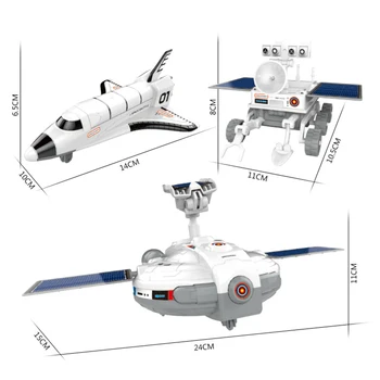 

Kids Toys Lunar Space Exploration Fleet DIY Puzzle Science teaching Assembled Toys Studying Kits Christmas Gift Toys For Kids