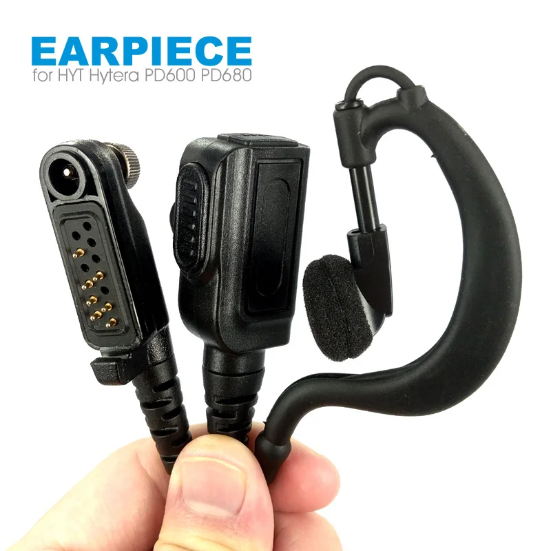 

Walkie Talkie Earhook Mic Earpiece Headset for HYT Hytera PD600 PD602 PD605 PD662 PD665 PD680 PD682 PD685 X1p X1e Two Way Radio