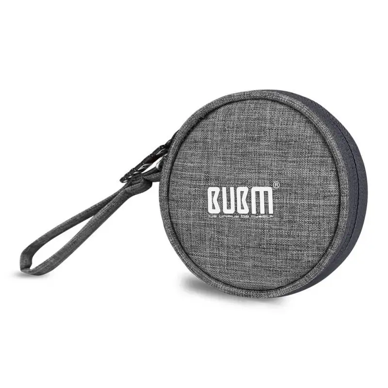 BUBM сумка маленькая электроника и аксессуары наушники/кабель изменение Кошелек Дорожная сумка дорожная сумка чехол для переноски - Цвет: Round gray