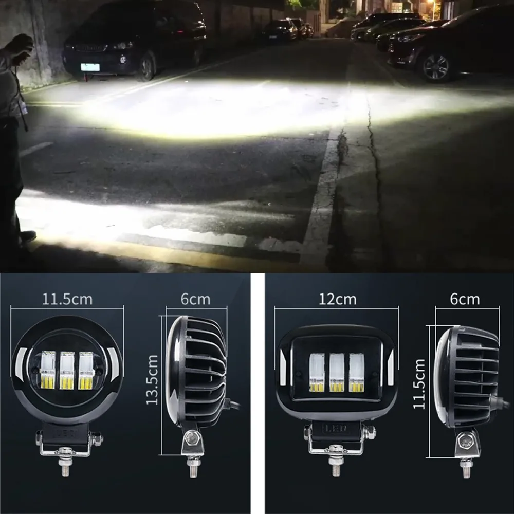 Cena 2 Pcs 6D obiektyw 5 Cal Led Work Light 12 V 24 V dla samochodów ciągniki Atv Suv Niva 4x4 motocykl terenowy ciężarówka wiązki powodzi światła do jazdy