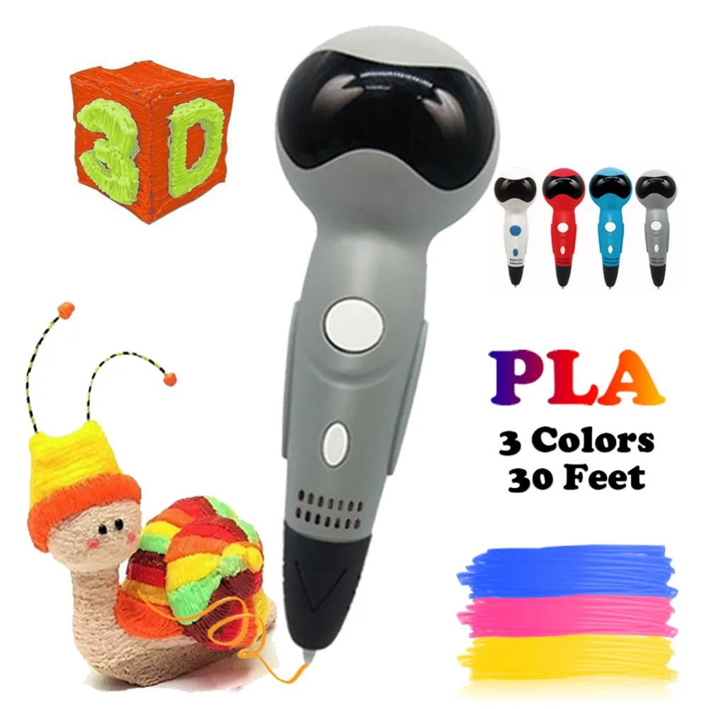 Dikale 3D Printing Pen Robot Appearance Voice Prompt 3D Drawing Printer 3D Printing Pencil PLA Filament Refills for Kid Adult цена Dikale 3D Printing Pen Robot Appearance Voice Prompt 3D Drawing Printer 3D Printing Pencil PLA Filament Refills for Kid Adult цены онлайн