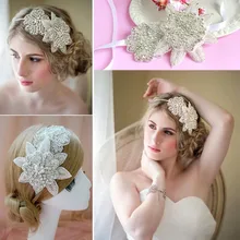 Высокая Класс Роскошные ручной Блестящий CZ Diamond Цветы Свадебные головная повязка/DIY Свадебные Головные уборы/платье аксессуар 31