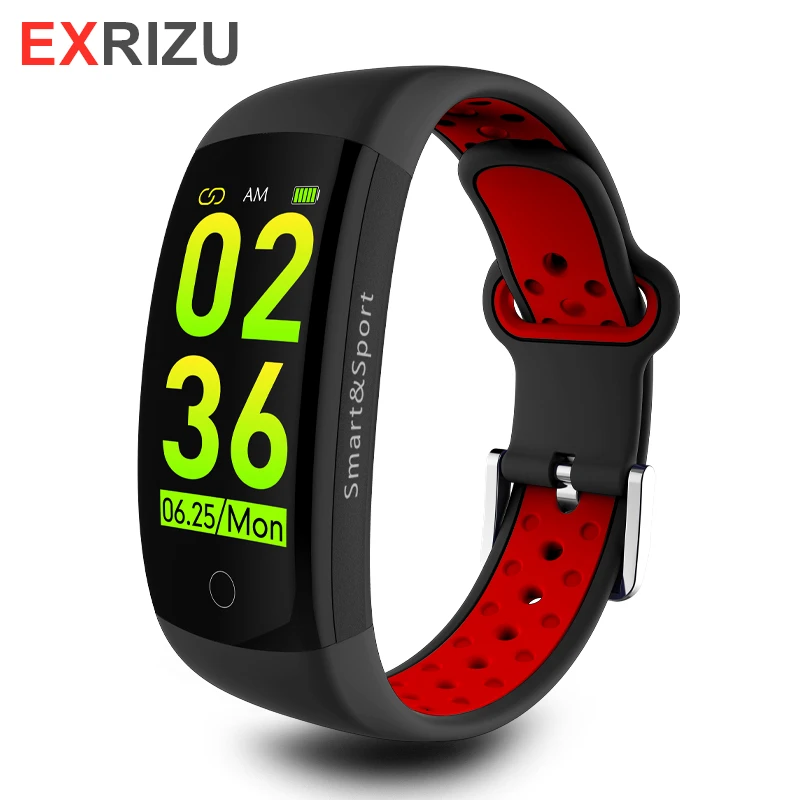 

EXRIZU Q6S Smart Bracelet Color 3D Dynamic Blood Pressure Heart Rate Monitor Waterproof Fitness Activity Tracker Sport WristBand