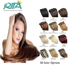 18 Color Brazilian Virgin Human Hair 7pcs Brazilian Straight Clip In Human Hair Extensions Aplique Tic Tac Cabelo Humano