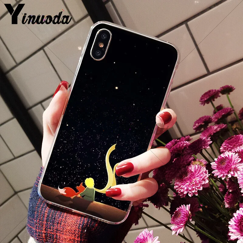 Yinuoda The Little Prince Smart Cover Soft Shell Phone Case for iPhone X XS MAX 6 6S 7 7plus 8 8Plus 5 5S XR - Цвет: A14