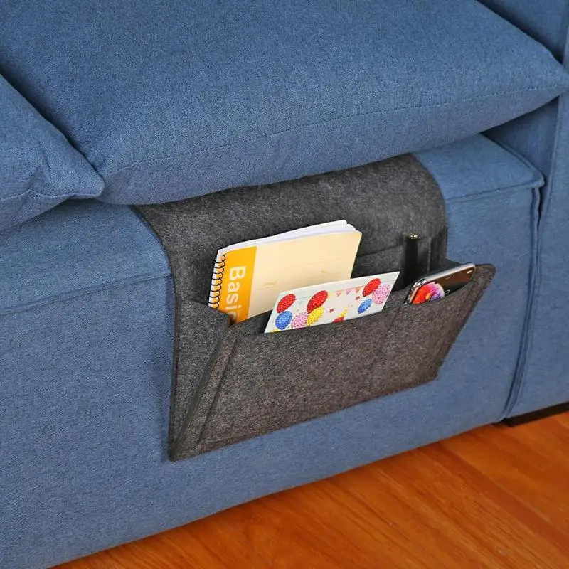 

Creative Felt Bed Storage Bag Pockets Sofa Bedside Hanging Storage Organizer Holder For Bed Table Sofa Cellphone Magazine Holder