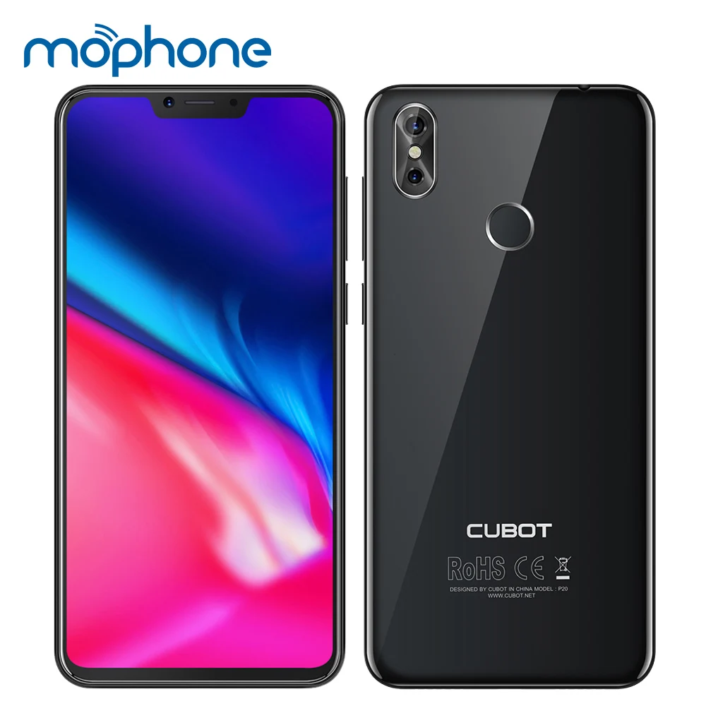 Мобильный телефон Cubot P20 4 ГБ 64 6 18 дюймов 19:9 экран Восьмиядерный 4000 мАч Android 8 0 MT6750T 20