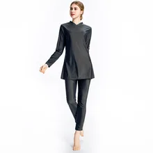 S-6XL 3 шт. раздельный Мусульманский купальник для женщин скромный мусульманский купальный костюм арабский Буркини консервативный Буркини с длинными рукавами