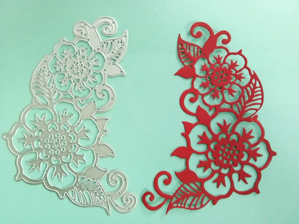  2pcs flower border Metal Cutting Dies Scrapbooking DIY Album Photo Embossing Crafts Paper Cards Env - 32990283552