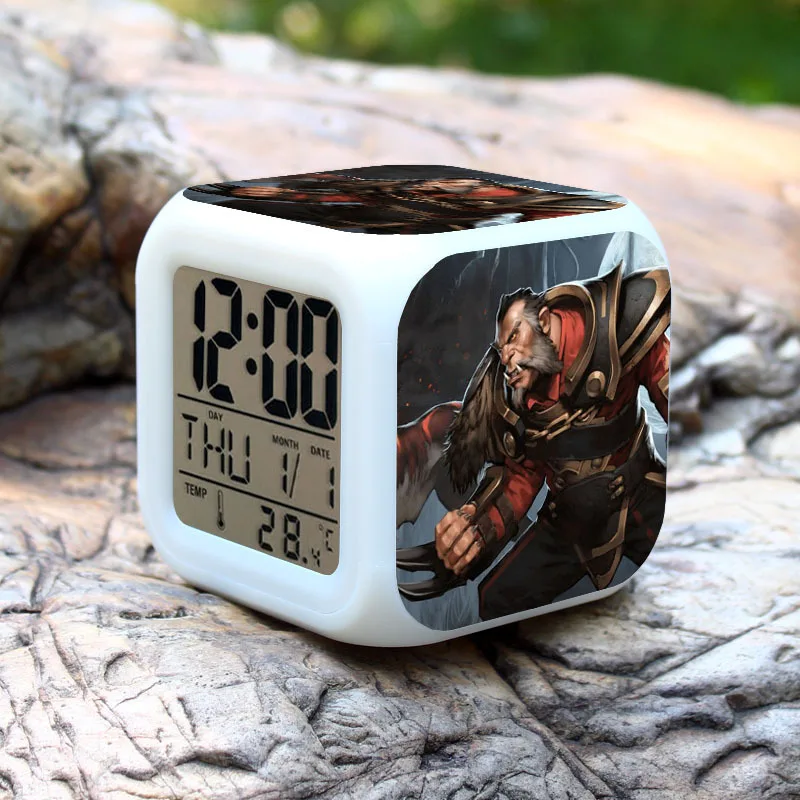 3D dota 2 figurine pudge light table alarm lamp toys 2016 New Dota2 ti4 Q hero action figures resin