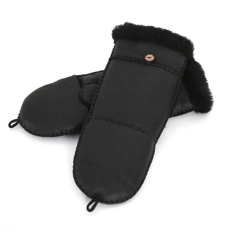 Студенческие перчатки зимние теплые перчатки женские дизайнерские кожаные шерстяные перчатки из овчины ветрозащитные варежки X07