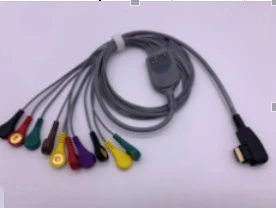 Compatible New DMS 300-3 300-3A 300-4A 10leads ecg holter cable snap AHA 2.2m 300 Holter recorder ECG |