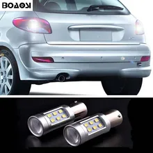 BOAOSI 2x Canbus P21W BA15s 1156 светодиодный резервная копия свет лампы для peugeot 307 206 2008 207 308 4008 508 5008 301