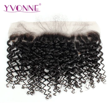 

YVONNE Malaysian Curly Virgin Hair Lace Frontal 13x4 Natural Color 100% Human Hair Products