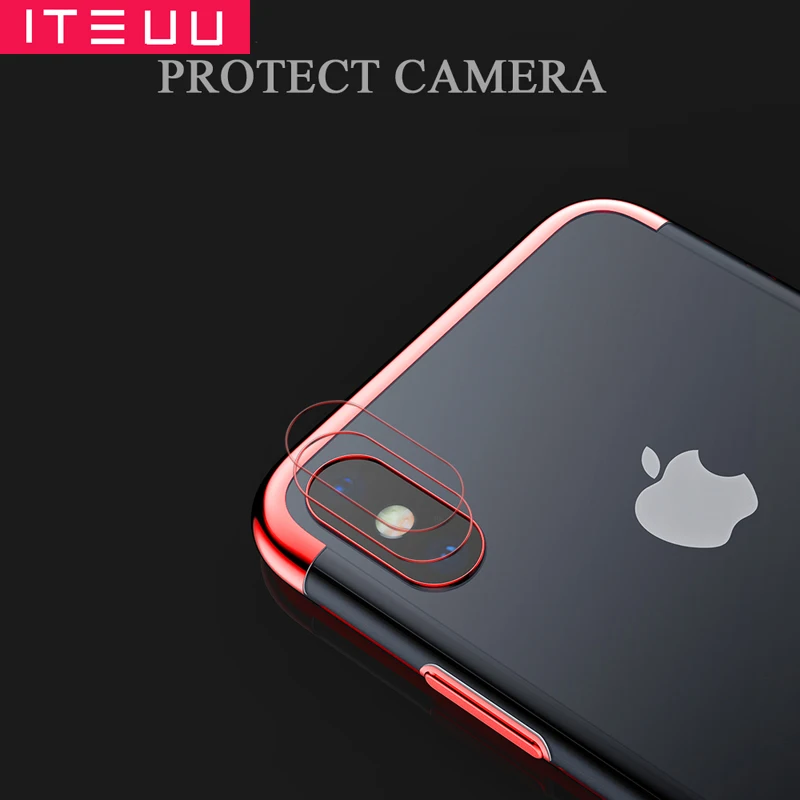 ITEUU TPU прозрачный гальванический чехол для телефона iPhone X Xs Max XR Чехлы мягкая