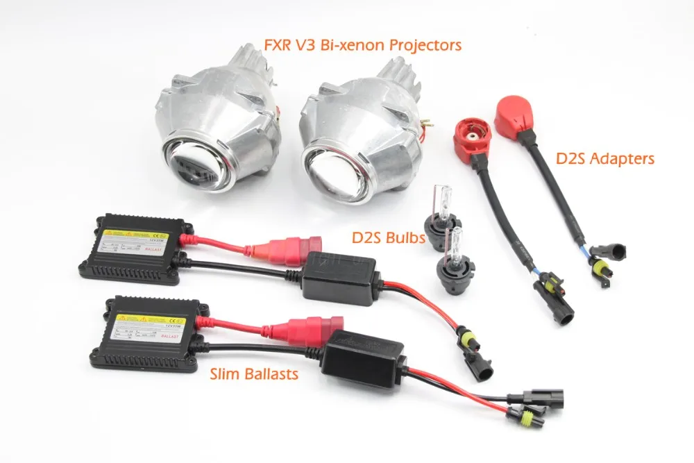 2 шт. FXR V3 Gen3 HID Bi-xenon проектор линзы фары с отличной линии для всех автомобилей модификация и стайлинг