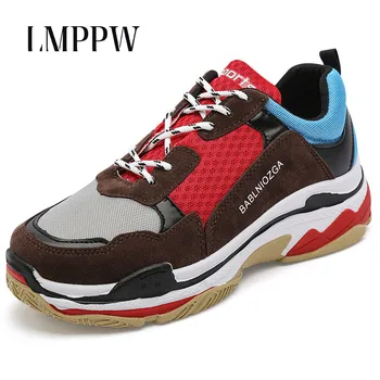 

Men's Casual Sneakers Korean Lace Up Chunky Men's Running Shoes Breathable Comfortable Men Fashion Shoes Outdoor Sport Walking
