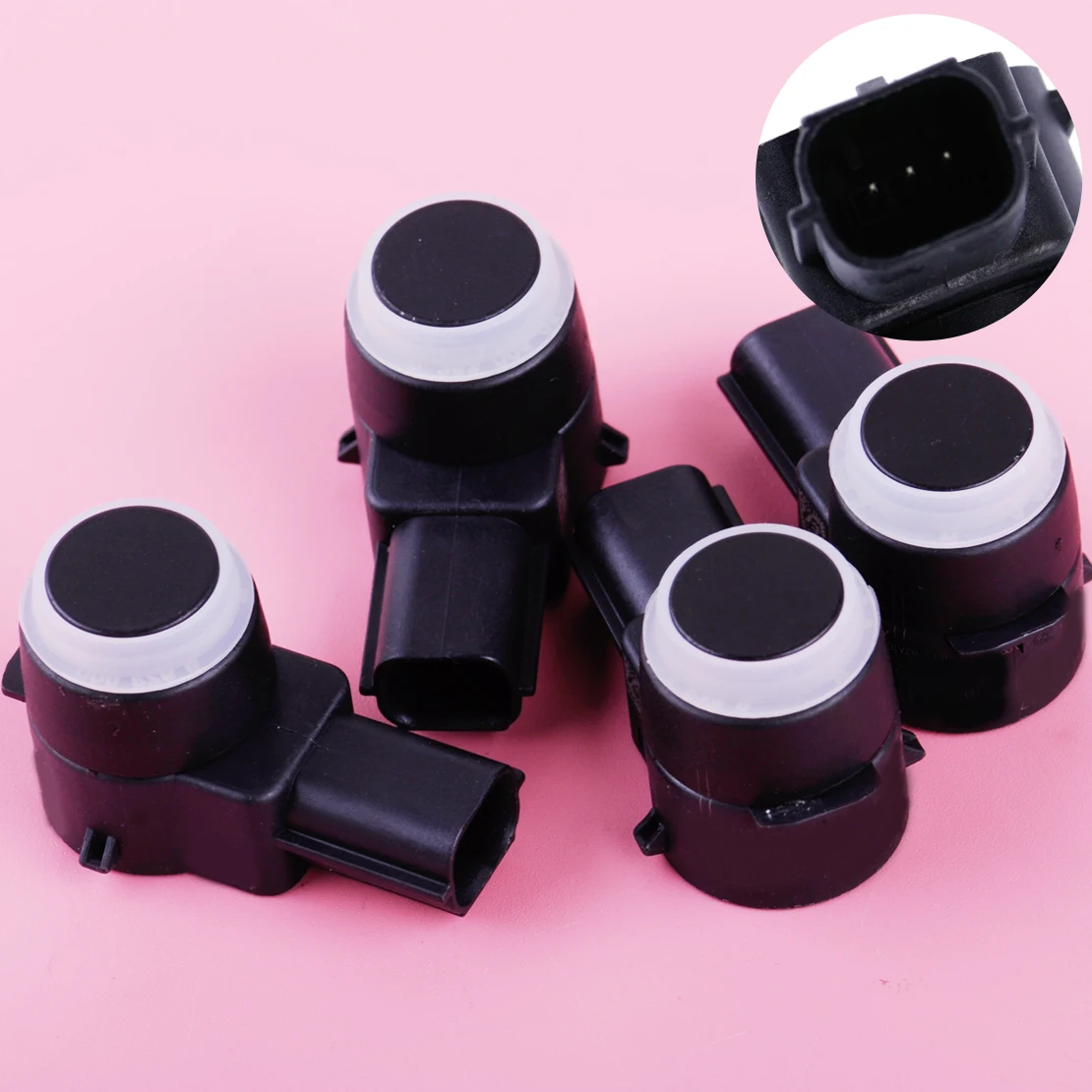 CITALL New 3 Pin 4pcs Reverse Rear Bumper Park Assist Aid Parking Sensor Fit For GMC Chevrolet