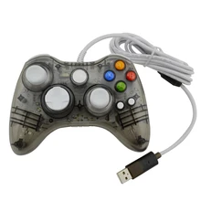 xunbeifang 50pcs Wired PC USB Controller gamepad joystick for xbox360 Game Controller LED Light for Xbox 360 Black
