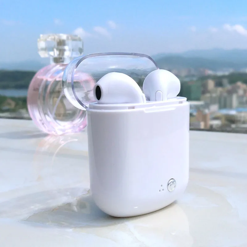 I7S TWS Mini Wireless Bluetooth Double Earphones Earpieces Stereo Music Air Headset pods charging box For iPhone X 8 Huawei