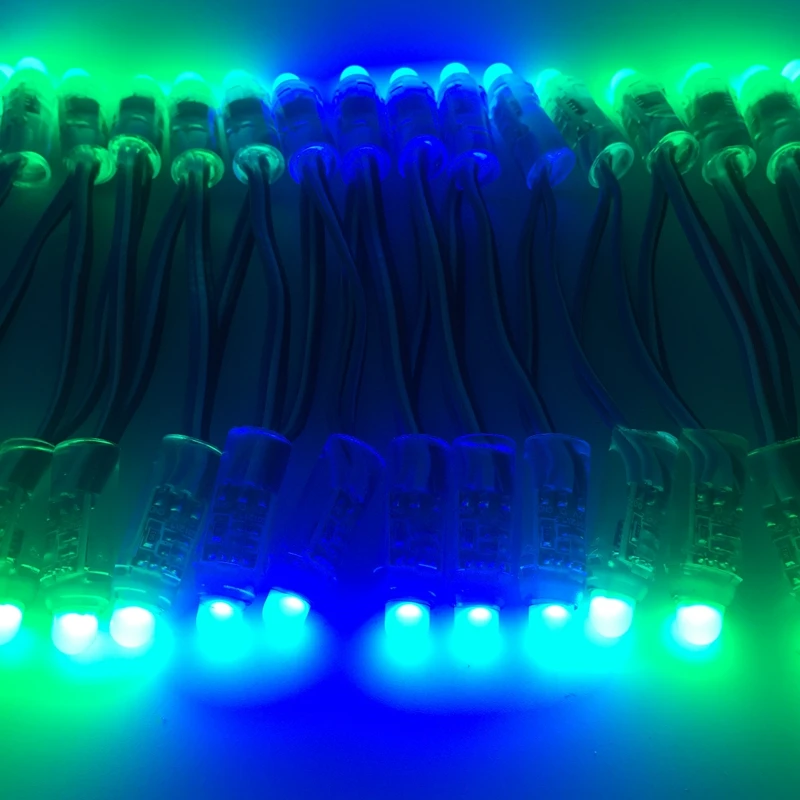 1000 шт. DC 5 в 12 В WS2811 IC RGB светодиодная точечная лампа 12 мм полноцветная IP68 наружная Водонепроницаемая реклама светодиодный модульная светящаяся гирлянда