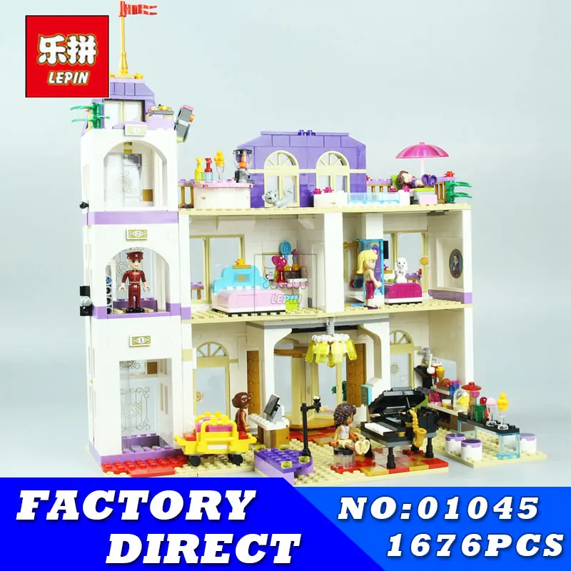 

LEPIN 01045 1676Pcs Girls Series Heartlake Grand Hotel Set Children Eucational Building Blocks Bricks Toys Model Gift 41101