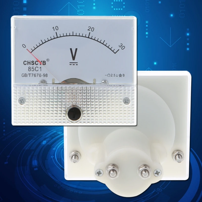 85C1 30 V Аналоговая Панель вольтметр 0-30 В постоянного тока тестер с ЖК-экраном звуковой сигнал тревоги измерения Z1029