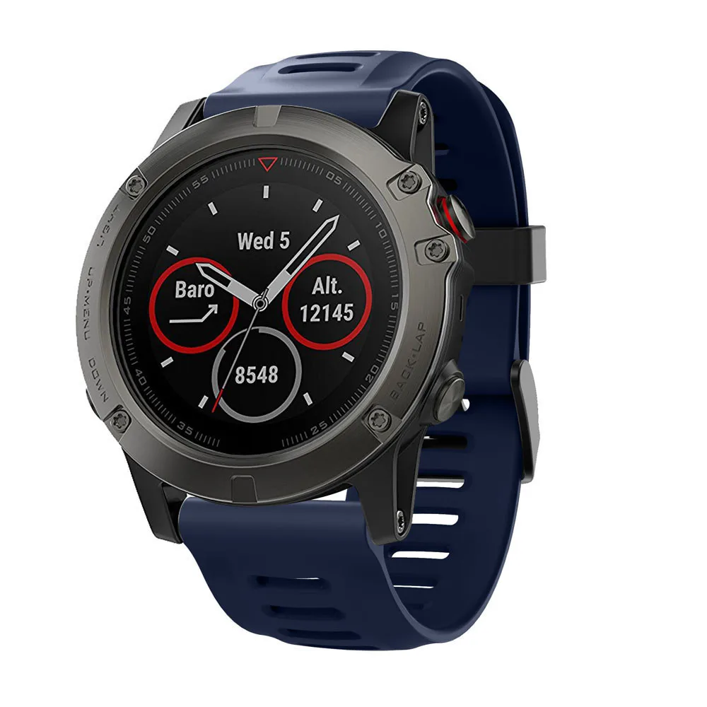 Мягкий силиконовый сменный спортивный ремешок для часов для Garmin Fenix 3 Ремень Металлические наручные часы Браслет замена#15