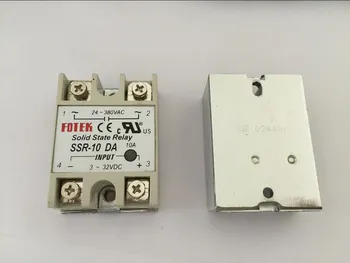 

1PCS SSR10DA SSR-10DA Manufacturer 10A ssr relay,input 3-32VDC output 24-380VAC