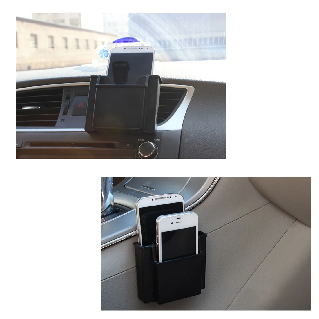 

Dewtreetali Multifunctional Mini Car Cell Phone Holder Black Mobile Phone Charge Box Holder Pocket Organizer Car Seat Bag Storag