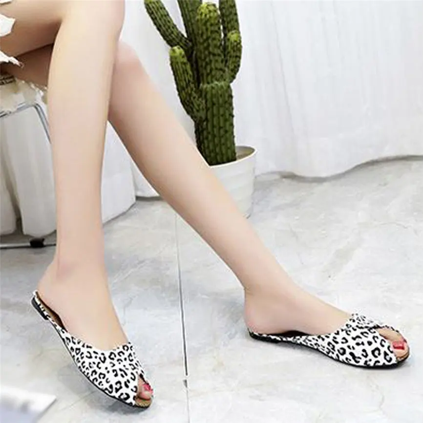 

Shoes Women Summer Women's Fashion Casual Fish Mouth Low Heels Leopard Square Heel Shoes Sandals For Ladies Women