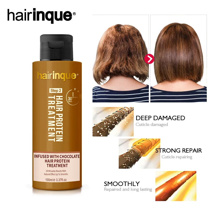 Новинка 12% шоколадное Кератиновое лечение волос HAIRINQUE для выпрямления
