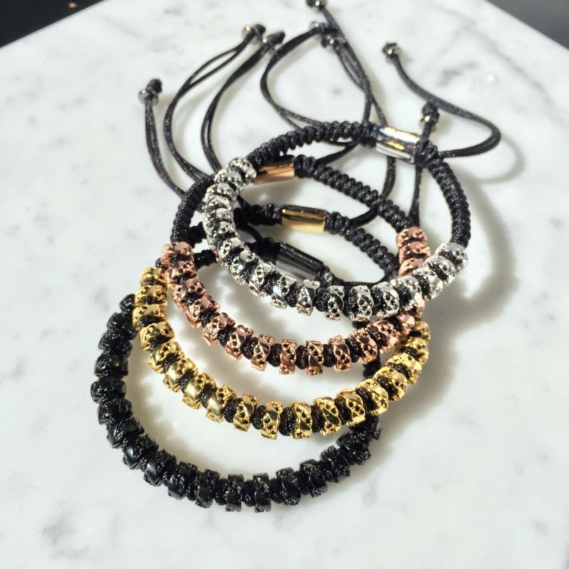 

Mcllroy men beads bracelet 7mm copper micro pave black zircon charms jewelry bracelets for women diy handmade bracelet bileklik
