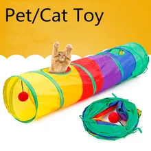 Хороший питомец туннель Кошка Печатный зеленый кринкли котенок игрушка «туннель» с мячом играть Забавный полиэстер ткань чат игрушки