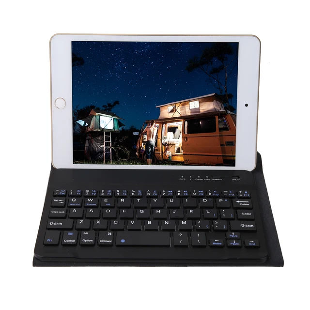 Best Offers New Universal Flip Detachable Bluetooth Wireless Keyboard With Leather Protective Case Cover For 7" 8" for ipad mini Tablet