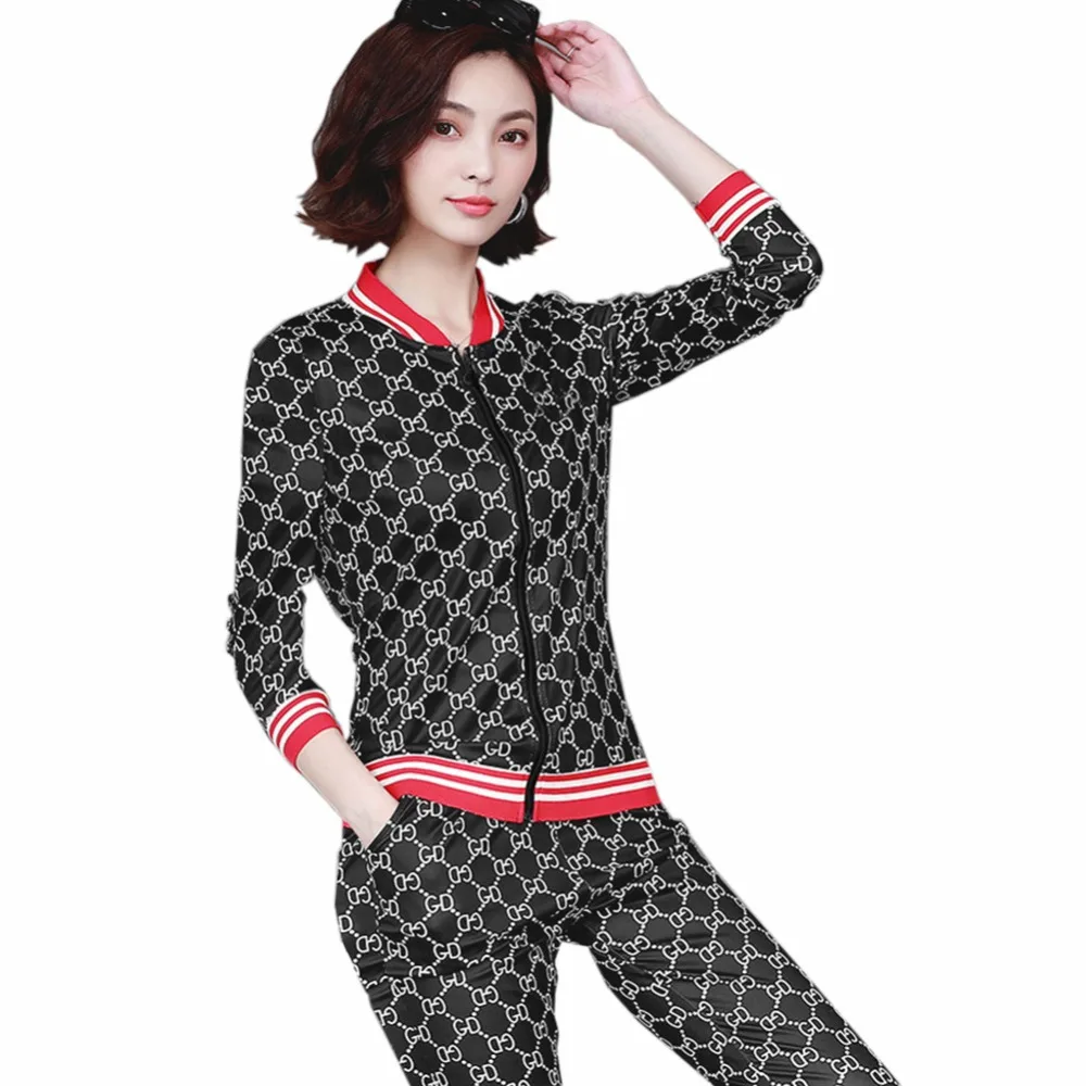 New Fashion Womens Tops Sets Women Pants Sets Jackets Casual Tops Pants