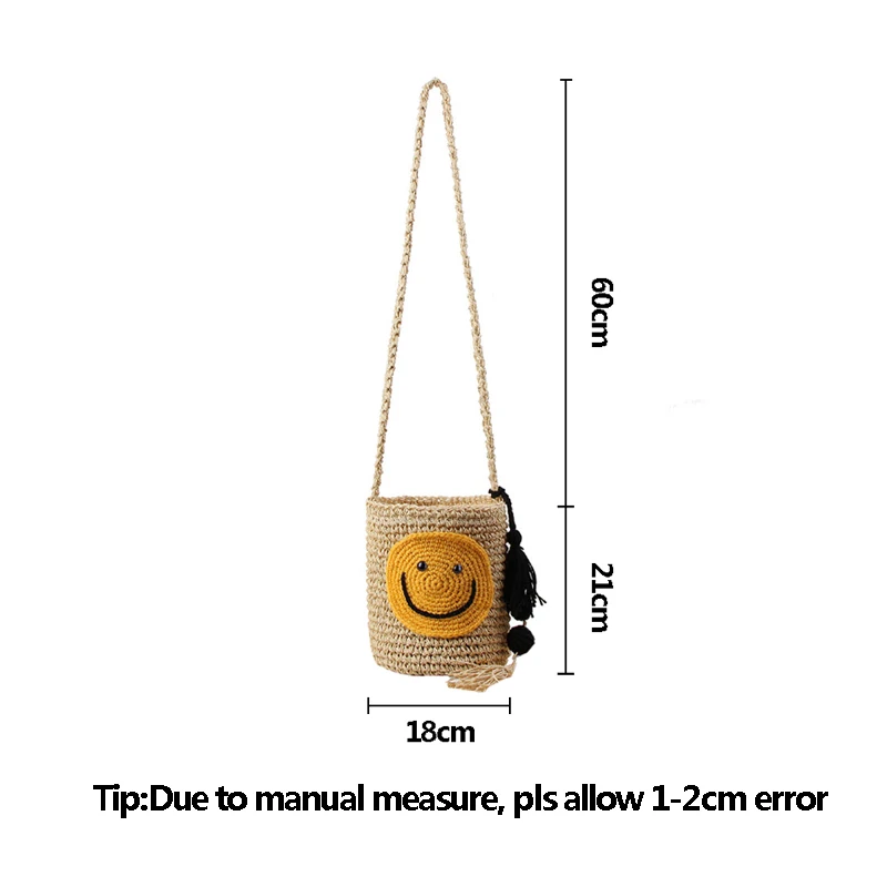 Women Summer Tassel Straw Bags INS Popular Female Fashion Pompom Handbag Lady Casual Shoulder Bag Holiday Weave Crossbody SS3385 (6)