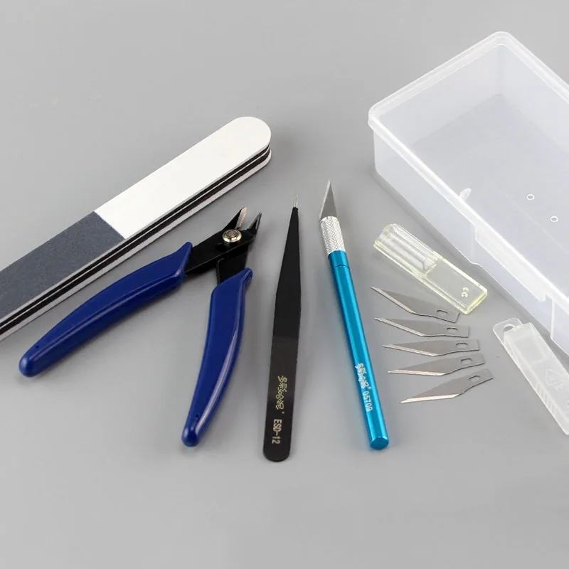 Модель строительные инструменты комбинированные ножницы ручка нож Пинцет Электрический мини шлифовальный станок военная модель делая наборы